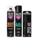 Muc Off Complete Bike Care Kit - Muc-Off Chain & Gear Degreaser, All-Weather Lubricant, and Premium Chain Brush Set - Essential Bicycle Maintenance Bundle for All Riders & Conditions