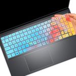 Colorful Keyboard Cover for 15.6" Dell Inspiron 15 3000 5000 7000 3510 3511 3515 3525 3530 3535 5510 5515 5518 7510, Inspiron 16 7610, Vostro 15 3510 5510 5515, Latitude 3520 (Not Fit Dell G5 G15)