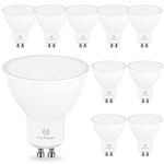 Victoper GU10 Light Bulbs 10 Pack, 7W 600LM 5000K LED Light Bulb, Natural White Bright Daylight LED Bulb, Efficient Spotlight Track Light Bulbs for Living Room, Bedroom, Kitchen, Home, Hotel, Office