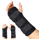 Offtrte Carpal Tunnel Splint, Night Sleep Wrist Brace Adjustable Arm Hand Support for Tendonitis, Arthritis,Injuries,Wrist Pain,Sprain (Right)