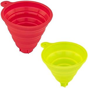 Southern Homewares Silicone Collapsible Funnel Set 2 Both Wide & Narrow Tips - Perfect For Oil Bottles Canning Jars Liquid Transfer Water Bottle