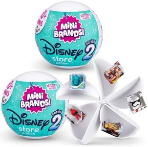 5 Surprise Mini Brands Disney Store Series 2 Mystery Capsule Collectible Toy (2 Pack)