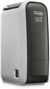 De’Longhi Tasciugo AriaDry Light - Tragbarer Luftentfeuchter, Zeolith-Technologie, Ionisator, 6L/Tag Feuchtigkeitsentzug, Wäschetrockner, Anti-Schimmel, Swing-Funktion, Timer, Grau (DNS65)