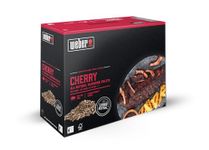Weber Wood Pellets - Cherrywood (8kg), perfect for smoking pork, 100% natural wood pellets, EU product, sustainably sourced, FSC certified wood (18293)