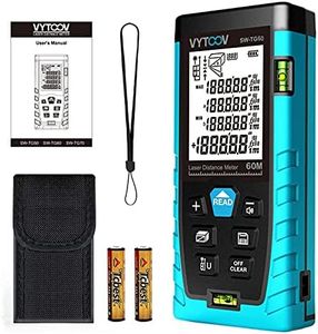 Laser Measure,VYTOOV 164ft Laser Distance Meters with Target Plate and Enhancing Glasses, Laser Measuring Device with Pythagorean Mode, Measure Distance, Area, Volume Calculation