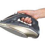 Beldray BEL01609 Titanium 2 In 1 Cordless Steam Iron - Use With Or Without Cord, 360° LED Charging Base, Ceramic Soleplate, Anti-Calc & Drip Functions, 140g/min Steam Shot, 230ml Water Tank, 2600 W