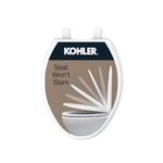 KOHLER K-20110-0 Brevia Toilet Seat, White