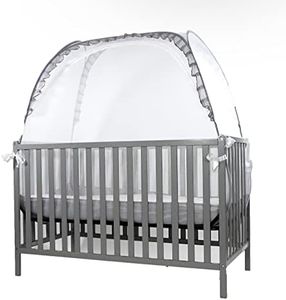 Brite Life Baby Safety Crib Tent - Premium Pop up Set up - Waterproof Mattress Crib Cover - Nursery Mosquito Net - See Through Mesh Crib Net - Protect from Insects & Pet - (51x27x55 inches)