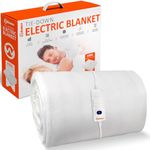 Wärmer Electric Heated Blanket - King (150 x 140cm) - Tie-Down Mattress Cover with 3 Different Heat Settings, Detachable Controller, Machine Washable - King - Tie Down