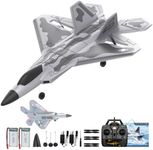 CKYSCHN F22 Remote Control Airplane - 4 Channel Fighter RC Plane for Beginners Adult with Lights, 2.4GHz 6-axis Gyro Stabilizer RTF RC Aircraft with 2 Batteries