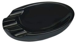 Visol Bradford Black Ceramic Cigar Ashtray For Patio Use