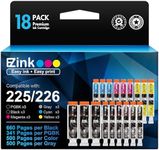E-Z Ink Compatible Ink Cartridge Replacement for Canon PGI-225 CLI-226 to use with MG6220 MG6120 MG8220 MG8120 MG8120B (3 Gray, 3 Large Black, 3 Small Black, 3 Cyan, 3 Magenta, 3 Yellow) 18 Pack