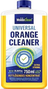 WoldoClean Orangenreiniger Konzentrat 750ml - Orangenöl Reiniger & Fettlöser extrem stark, entfernt Klebereste, Harz, Kaugummi & Etiketten, Universalreiniger für Küche & Haushalt