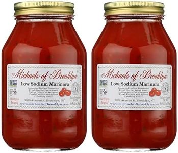 MICHAEL'S OF BROOKLYN Low Sodium Tomatoes & Fresh Basil Pasta Sauce, Non-GMO Free, Gluten Free, and Yeast Free | Tomato Sauce made with Fresh Basil, Garlic, Olive Oil & Parsley - 32 oz (Pack of 2)