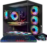 STGAubron Gaming Desktop, Intel Core i7-11700KF up to 5.0G, 32G DDR4, 2T SSD, Radeon RX 6800 XT 16G GDDR6, 600M WiFi, BT 5.0, RGB Fan x 7, RGB Keyboard & Mouse & Mouse Pad, W11H64