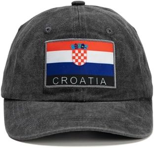 Trendessence 2026 World Cup Croatia Fan Baseball Cap，Adjustable Flag Baseball Hat for World Cup Fan Black