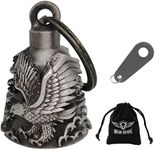 Dream Apparel Motorcycle ride bell for bikers,heavy spirit bells accessory and key chain for luck (DBL5-L eagle)