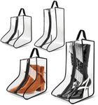 CiBiZi Clear Boot Bags Organizer for Travel Waterproof Cowboy Boots Bag Portable Shoe Travel Bag for Women Hangable Ski Boot Bag Dust-free Tall Boot Storage Bag