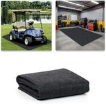 6.6 x 8.5 FT Garage Floor Mat for Under Cart, Golf Cart Parking Mat, Motorcycle Oil Spill Mat with Weather backing, Garage Floor Rug for Club Car, ICON, Advanced EV, ATV, Reusable, Washable, Non Slip