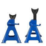 Bowose Pack of 2 Heavy Duty Steel Axle Stands for Car Van, 9-Stage Adjustable Range of 290-430mm, 3 Ton Capacity per Pair, Emergency Repair Lifting Tool Jack Stand