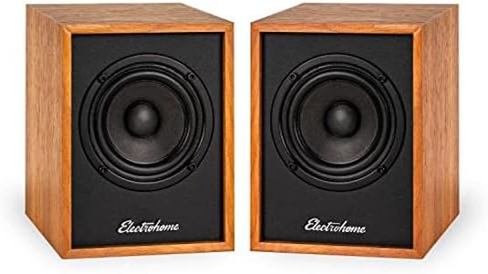 Electrohome Huntley Powered Bookshelf Speakers with Built-in Amplifier and 3" Drivers for Turntable, TV, PC and Wireless Music Streaming Featuring Bluetooth 5, RCA and Aux (EB10)