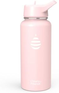 Clearly Filtered Water Bottle | Removes 220+ Contaminants, Double-Wall Insulated Stainless Steel, BPA/BPS Free, Phthalate Free, Filters Flouride Lead Chlorine (32oz, Blush)