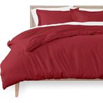 Bare Home Duvet Cover Set King/Cal King Size - Premium 1800 Super Soft Duvet Covers Collection - Lightweight, Duvet Cover - Soft Textured Bedding Duvet Cover (King/Cal King, Red)