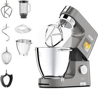 Kenwood Titanium Chef Patissier XL KWL90.034SI – Küchenmaschine mit integrierter Waage & 7 L Rührschüssel mit Wärmefunktion, 1400 Watt, inkl. 4-teiligem Patisserie-Set, silber