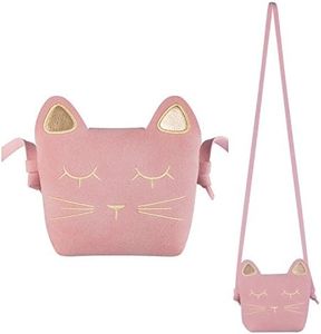 Deoot Little Girls Purses Pink Cute Cat Shoulder Crossbody Bag for Kids,Toddler,Girls, Pink