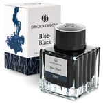 Dryden Designs Fountain Pen Ink Bottle Luxury Edition - Blue-Black - Fountain Pen Bottled Ink Compact Designed Smooth flow 50ml