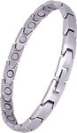 Moneekar Jewels Womens Titanium 3500 Gauss Magnetic Therapy Bracelet Pain Relief for Arthritis and Carpal Tunnel