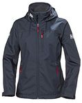 Helly Hansen Womens Crew Hooded Jacket, L, Navy