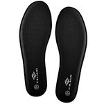 FILWO Men’s Memory Foam Insoles Replacement, Running Insoles Inserts for Sports Shoes Trainers Sneakers Work Boots Walking Shoes, Cushioning Comfort Insoles for Women 1 Pair, Size 12 UK M, Black