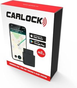 CARLOCK Anti Theft Car Device - Real Time 4G Car Tracker & Car Alarm System. Comes with Device & Phone App. Tracks Your Car in Real Time & Notifies You Immediately of Suspicious Behavior.OBD Plug&Play