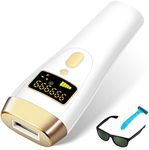 IPL Laser Permanent Hair Removal Device for Women and Men, Painless Best Hair Remover Whole Body Facial Armpits Back Legs Arms Face Bikini Line, 999,999 Flashes, Corded at-Home