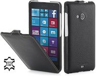 STILGUT® UltraSlim Leather Case for Microsoft Lumia 535/535 Dual SIM Black