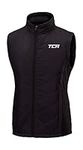 TCA Girls' Excel Runner Lightweight Thermal Running Gilet Bodywarmer with Zip Pockets - Black Stone, 6-8 Years