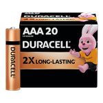 Duracell Alkaline AAA Batteries, Pack of 20