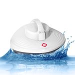 GRENNIX Robot Pool Cleaner - Cordless Robotic Pool Vacuum for Above Ground & In-Ground Swimming Pool Self-Docking Automatic Underwater Skimmer with Strong Suction, Top Handle - White