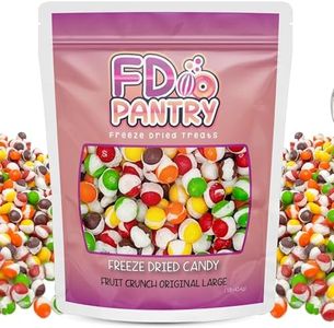 Fruit Crunch Original Candy Freeze Dried 16 oz 1 pound - Assortment Strawberry, Orange, Lemon, Grape, Lime Flavors Large 1lb Big Bag Pouch - Ideal Gift Snack 16oz