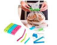 SKADIOO Pouch Sealing Clips, Pack of 18, air Tight Clips, Plastic Sealer, Bag Clips for Kitchen, Plastic Snack Seal Sealing Bag Clips Vacuum Sealer, Multi-Color