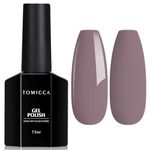 TOMICCA Gel Nail Polish, Nude Gel Polish Gray Purple Neutral Gel Nail Polish Dark Natural Color Nails Fall Winter Soak Off U V Gel for Nail Salon at Home