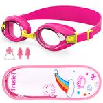 Kids Swimming Goggles,Swim Goggles for Children Kids Boys Girls Toddler Age 4-13, Anti-Fog Anti-UV Waterproof Comfortable Silicone with Clear Vision and Portable Case