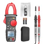 Digital Clamp Meter Auto Ranging Digital Measures 4000 Counts, AC Current AC/DC Voltage NCV Multimeter Measures Resistance Continuity Capacitance Resistance Frequency Temperature Diode Hz Test Diodes