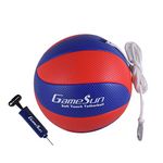 GAMESUN Tetherball Ball and Rope with Carabineer, Soft Touch, Portable Tetherballs with Soft Rope - Great Outdoor Game for Family Fun Play