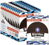 Rip Van Wafels Cookies & Cream Stroopwafels - Healthy Snacks - Non GMO Snack - Keto Friendly - Office Snacks - Low Sugar (3g) - Low Calorie Snack - 12 Pack