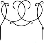 Achla Scroll Fence Sections, Black,