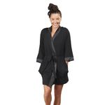 Faceplant Bamboo Kimono Robe: Black: Large/X-Large