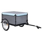 vidaXL Durable Bike Cargo Trailer with Water Resistant Cargo Compartment, Quick Attachment Design, 65 kg Load Capacity, Built with Durable Steel, Ideal for Local Commute or Long-Distance Tours