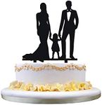 Family cake topper,bride and Groom 